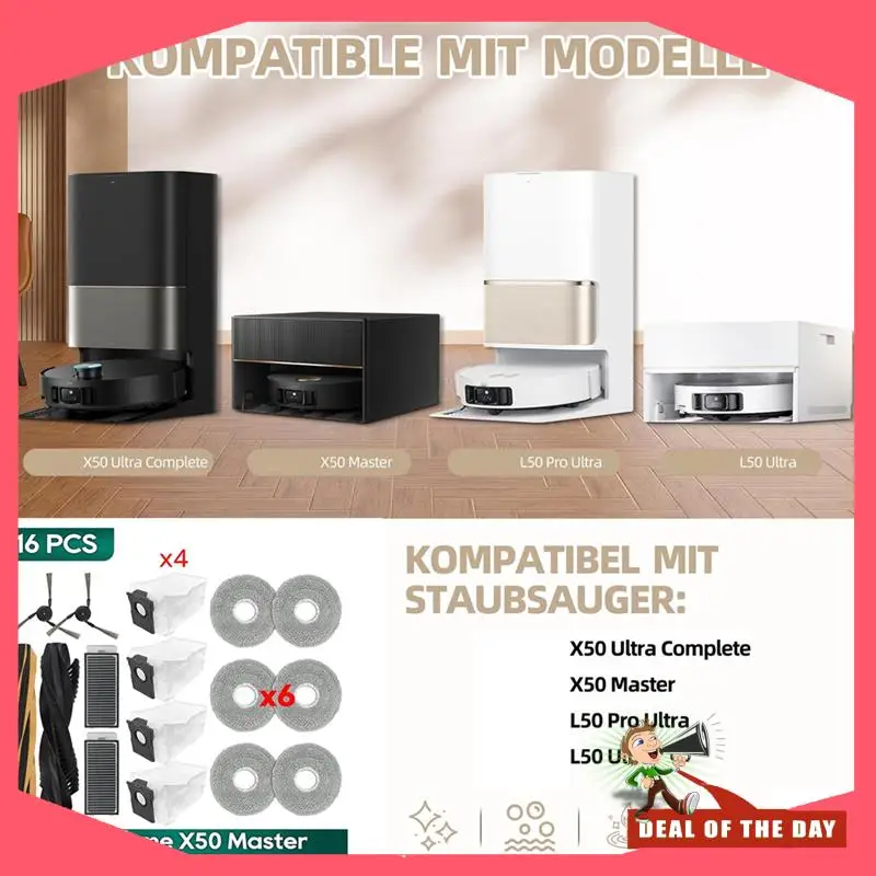 24-Hour Delivery Replacement Accessories For Dreame X50s/L50/L40s Pro Ultra Sweeping Robot Spare Parts Main Side Brush Mop Cloth