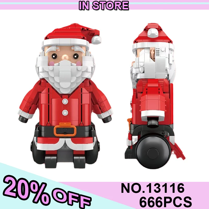 

MOULDKING 13116 APP Control Santa Claus Christams man Balance Decorate Car Building Blocks Bricks Christams Gifts For Kid