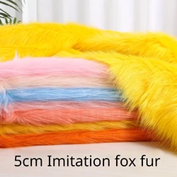 5cm Long Imitation Fox Fur Fabric Animal Clothing Fur Ear Fur Collar Counter Display Furniture Decoration DIY Clothing Fabric