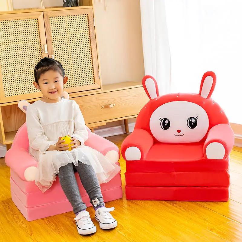 Cute fashion Kids Girl Princess Sofa Children Sofa removed and washed Children's couch Cartoon lazy folding sofas Furniture