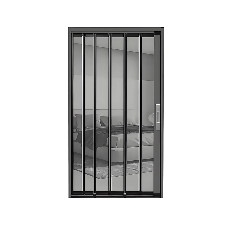 

Modern Folding Screen Door Insect Screen With Pleated Mesh Push-pull Sliding Window for Bedroom
