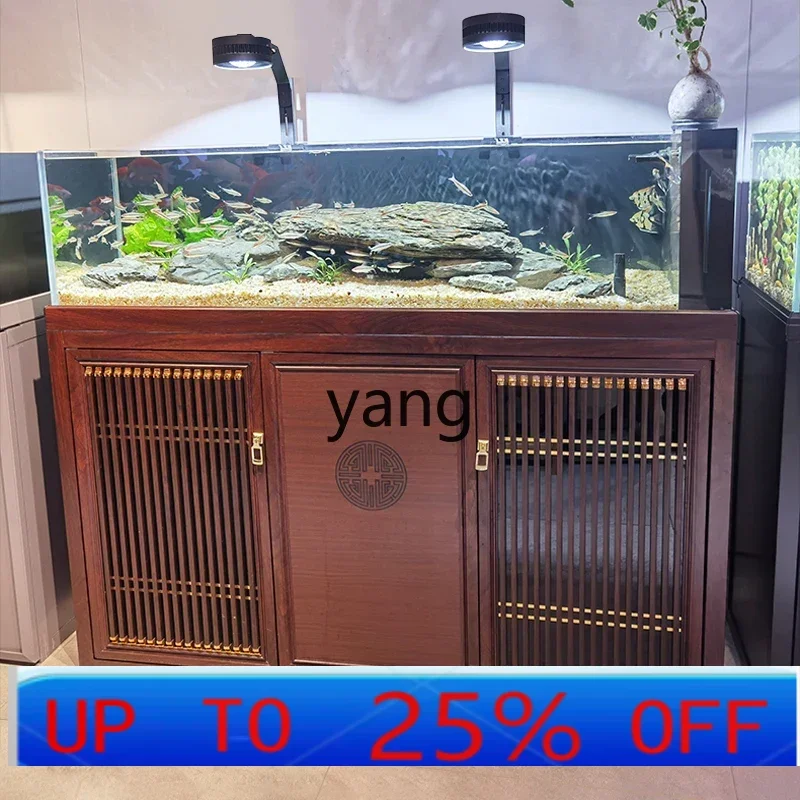 

LTT fish tank very narrow side overflow bottom filter ultra-white glass living room screen partition