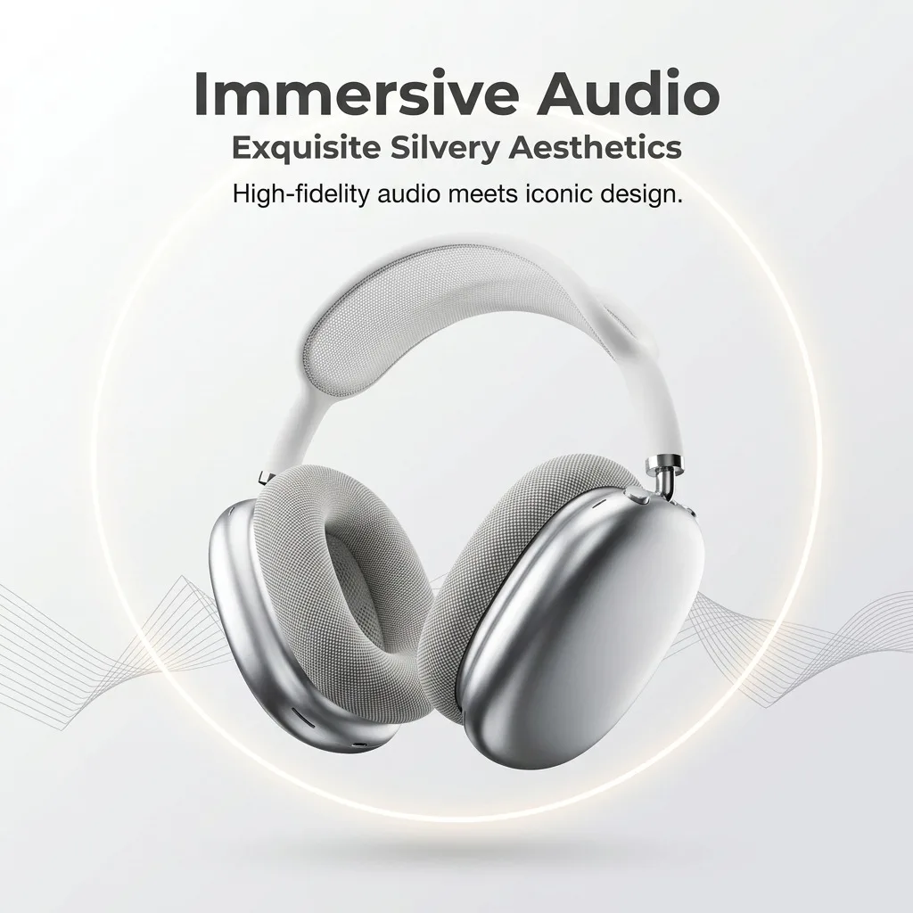 Draadloze over-ear hoofdtelefoon met actieve ruisonderdrukking, Bluetooth-headset met HiFi-geluid en adaptieve EQ voor reizen, werk en gaming