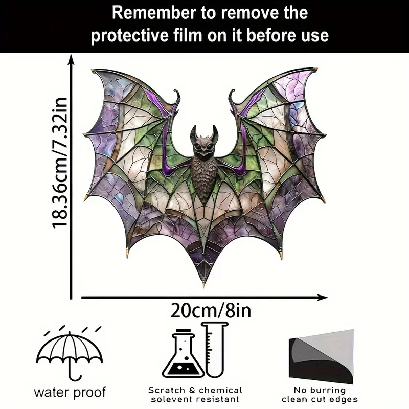 Zeitgenössische Acryl Fledermaus Sun catcher Halloween Dekor Home Wand kunst Kranz Herzstück Zubehör Gothic Fledermaus hängen Ornament