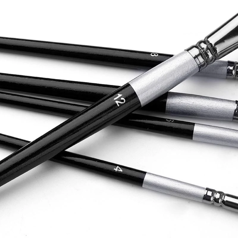 

W89C 6Pcs Paintbrush Artists Paint Brush for Acrylic Watercolor Gouache Painting