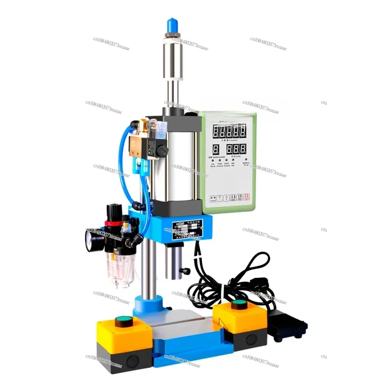 Mini Pneumatic Press Machine Automatic Stamping Punch Desktop Dual Column Air Pressure Hand Tool