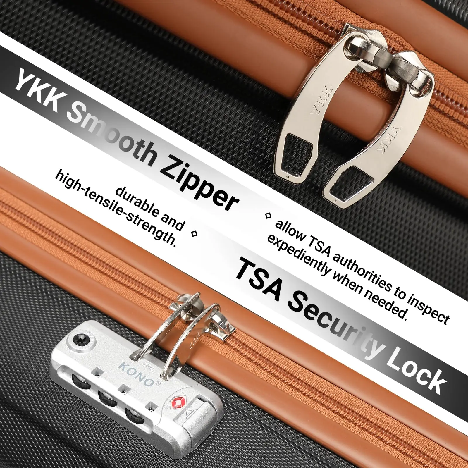 حقيبة أمتعة يدوية من كونو مقاس 45 × 36 × 20 سم، حافظة صلبة خفيفة الوزن مع 4 لفات وقفل TSA Easyjet