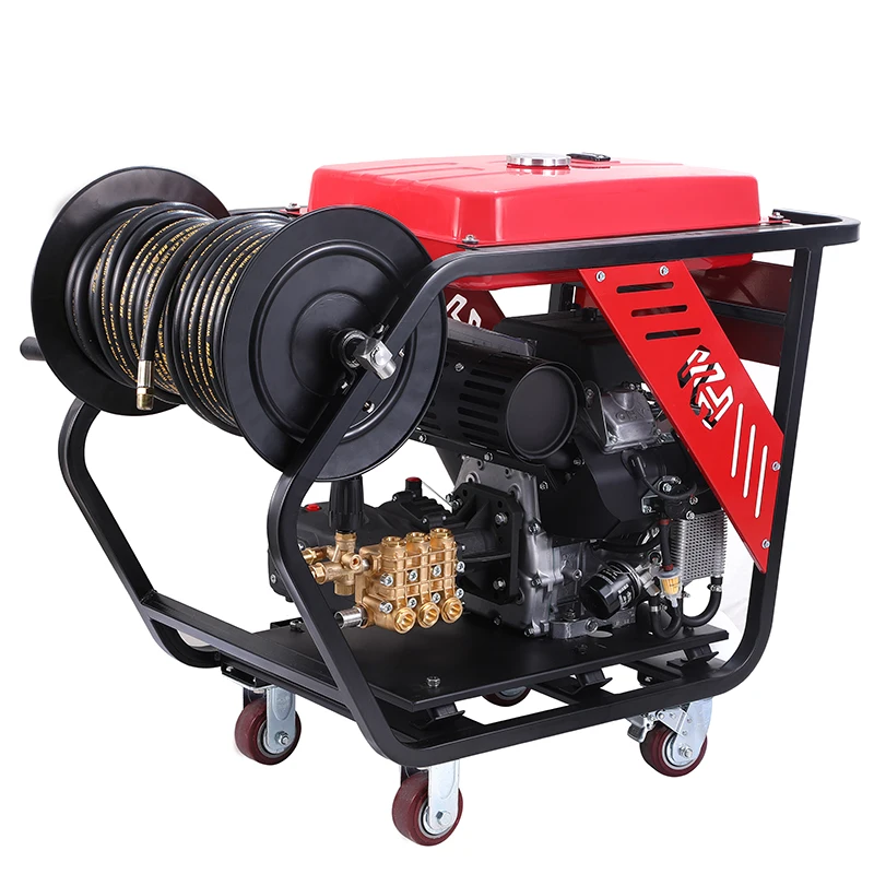 Kuhong 1/4 Sewer Hose Jetter 50LPM 27HP Sewer Jetter Kit for Pressure Washer 50 ft Hydro