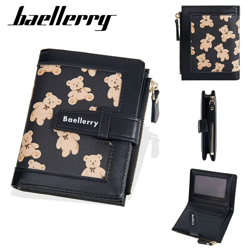 

Baellerry High Quality Women Short Wallets Zipper Coin Pocket Card Bag Female Purse New Fashion Card Holder Cute Wallet For Girl