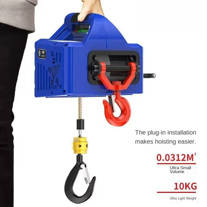 160 meters remote control electric hoist portable hand winch traction block electric wire rope lifting hoist traction rope