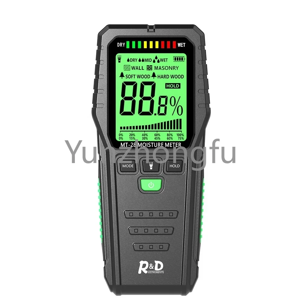 MT28 Inductive Digital Electrical Tester Measuring tool LCD Display Ectromagnetic Wave Timber Hygrometer Wood Moisture Meter