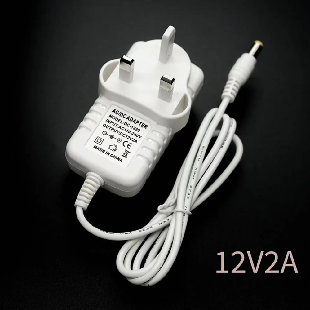 DC12V 1A 2A 3A Adapter Cấp Nguồn Vỏ Trắng 12V Máy Biến Áp Cho Đèn LED Dây Dây Đèn LED Dài Trợ Sáng đèn Lái US / EU