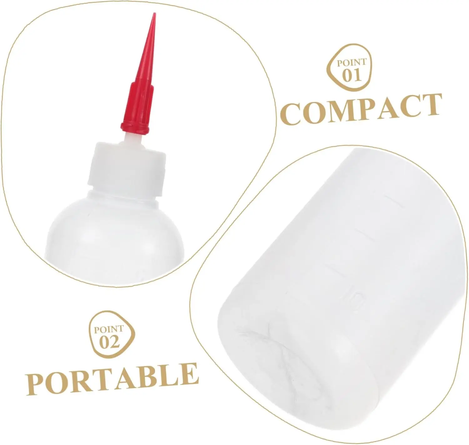 Ceramic Glue Bottle Precision Applicator Tool With Stainless Steel Tip For Crafts Slip Glue Liquid Wax Resin