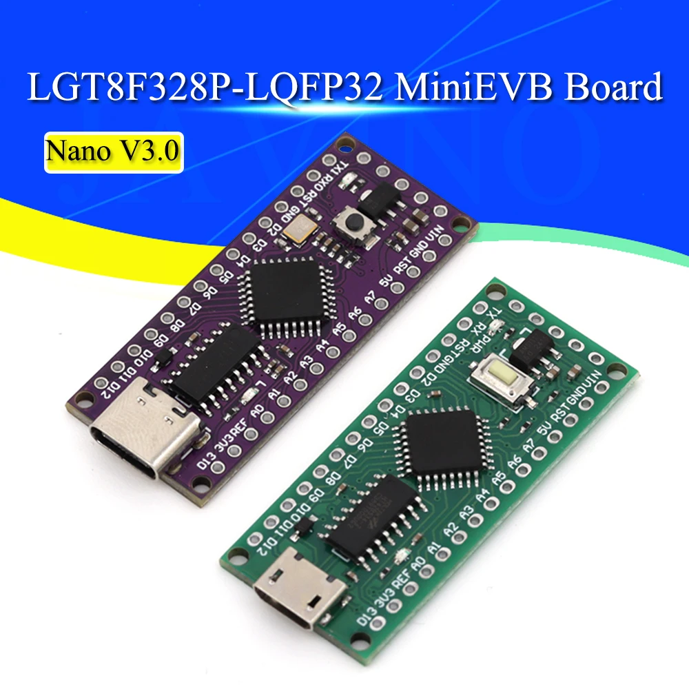 LGT8F328P-LQFP32 MiniEVB TYPE-C MICRO USB compatibile con ATMEGA328 Nano V3.0 LGT8F328P CH9340C / HT42B534-1 SOP16 per Arduino