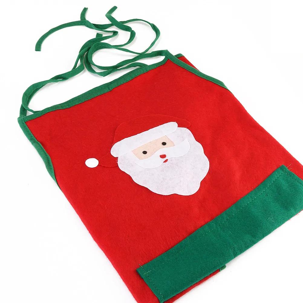 

Комплект из 2-х красно-зеленых рождественских фартуков Санты без рукавов, регулируемый, для ресторана, кофейни