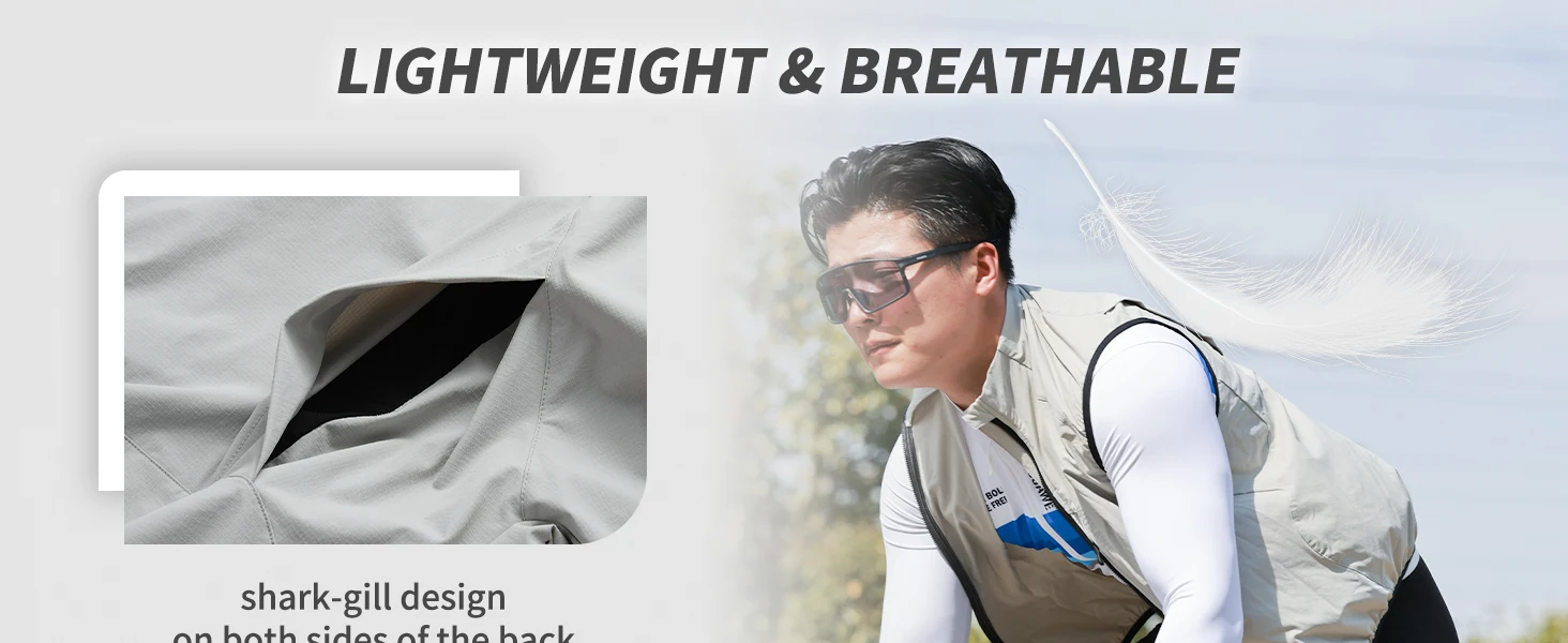 WOSAWE Unisex Fahrradjacke Wasserabweisend Leichtgewicht Herren Windbreaker Doppelreißverschluss YKK Reflektierend – Detail 15