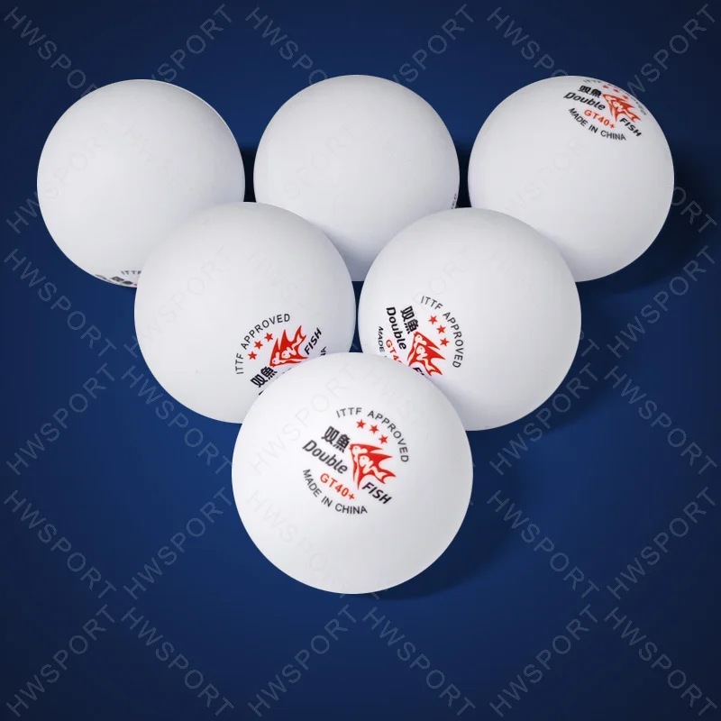 كرات تنس الطاولة ذات الأسماك المزدوجة GT40 + ABS 3 كرات بينج بونج المعتمدة من ITTF بينغبونغ مع التماس