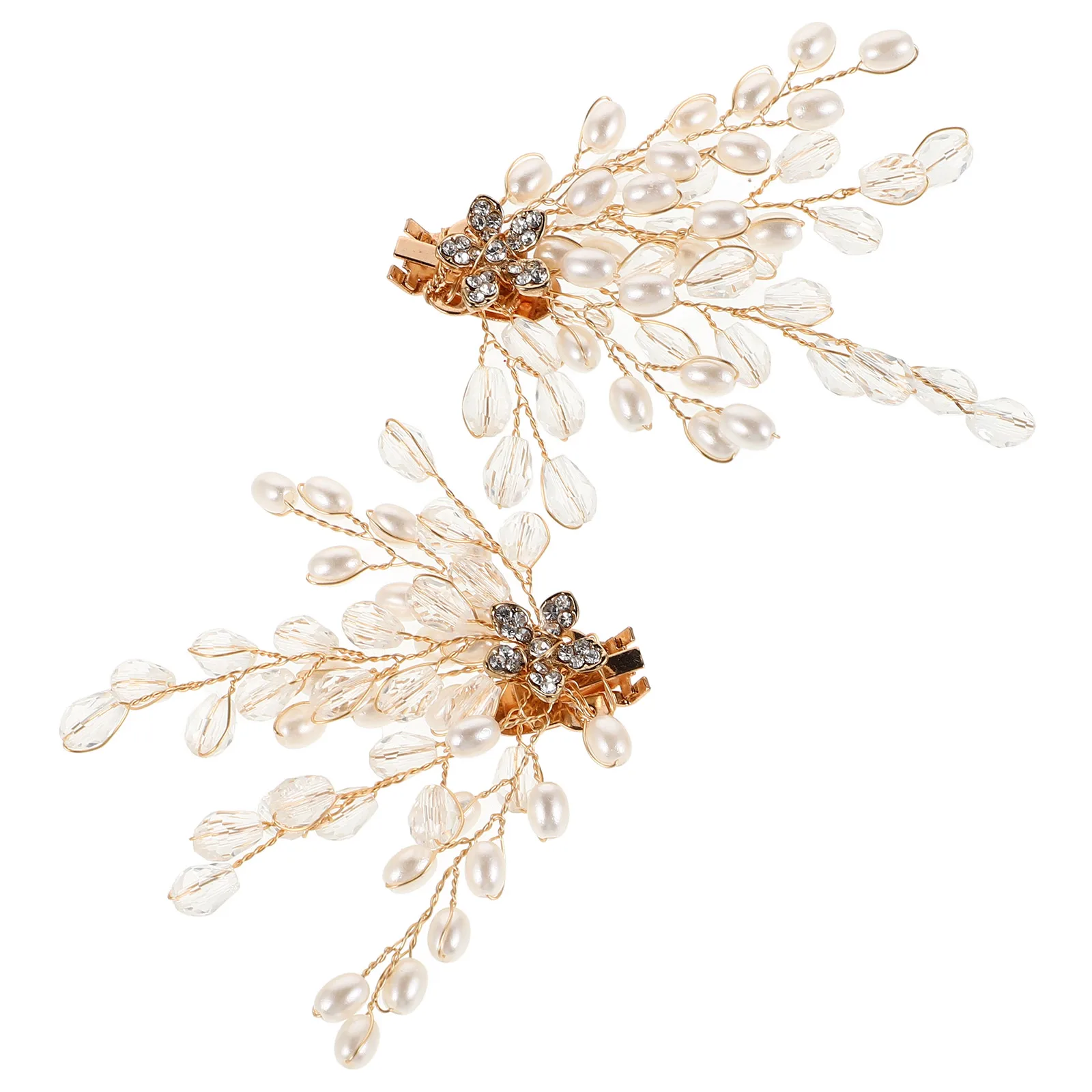 

Rhinestone Wedding Shoe Clips With Pearl Flower Handmade Detachable Footwear Decorations Elegant Bridal Accessories For Women