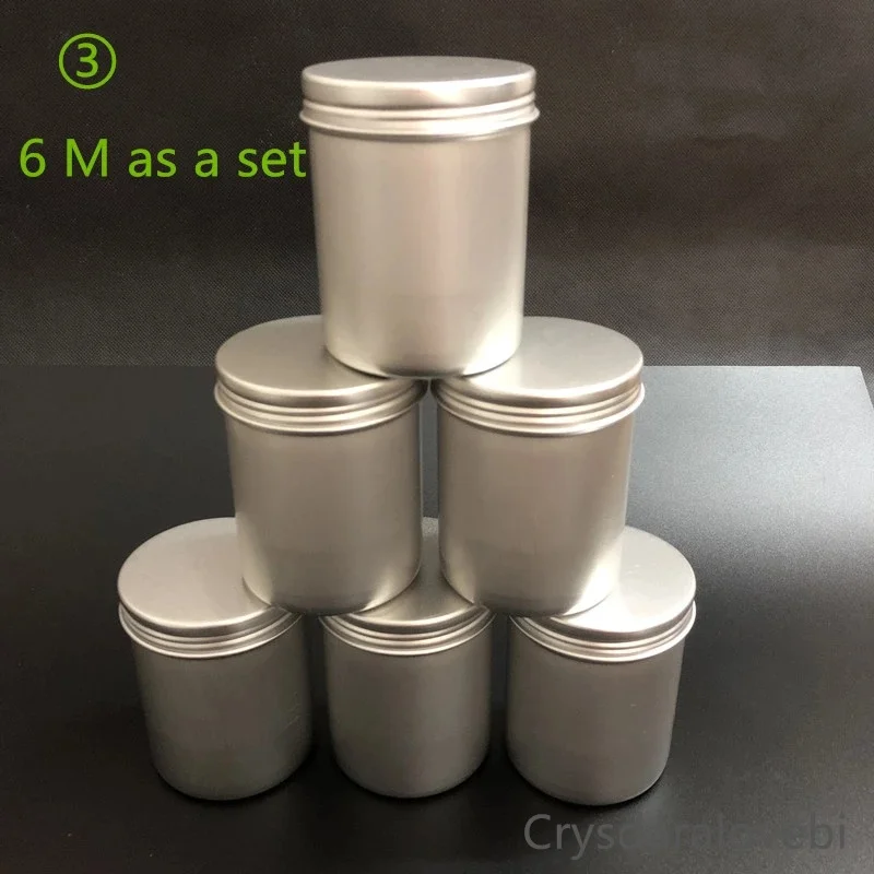 3 Sizes&4 Sets Aluminum Storage Spices Case Coffee Candy Tea Storage Jars Set Round Metal Lip Balm Tins Jars For Spices