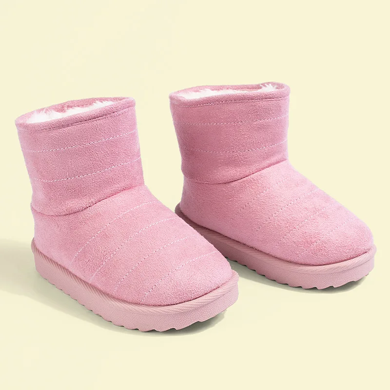 

Winter Outdoor Indoor Classic Solid Unisex Pull-On Ankle Boots for Boys & Girls