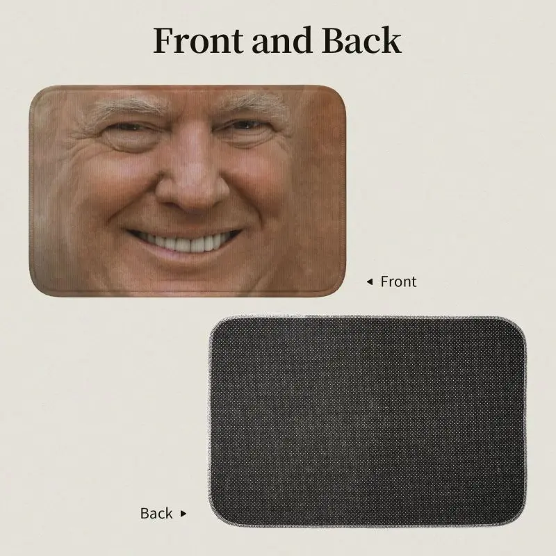 Custom 45th President Donald Trump Face 1 Doormat Non-Slip  Kitchen Bathroom Floor Door Mat Garden Living Room Carpet Rug