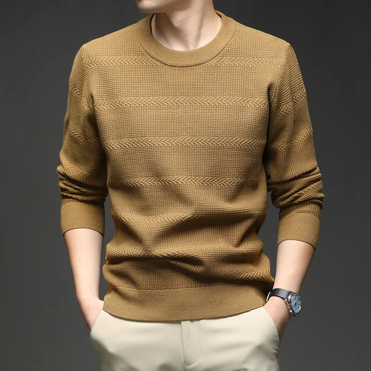 

Autumn Long Sve round Ne Knitted Sweater Wool Blend Comfortable Women's Ciwalk Faion Knitwear Resistant to Deformation