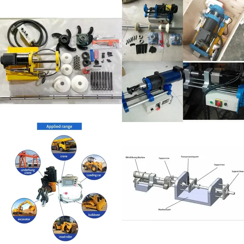 for Horizontal Line Hole Multifunctional Portable Processing Machine Roundness 0.03mm Roughness 3.2um Connecting Rod Boring