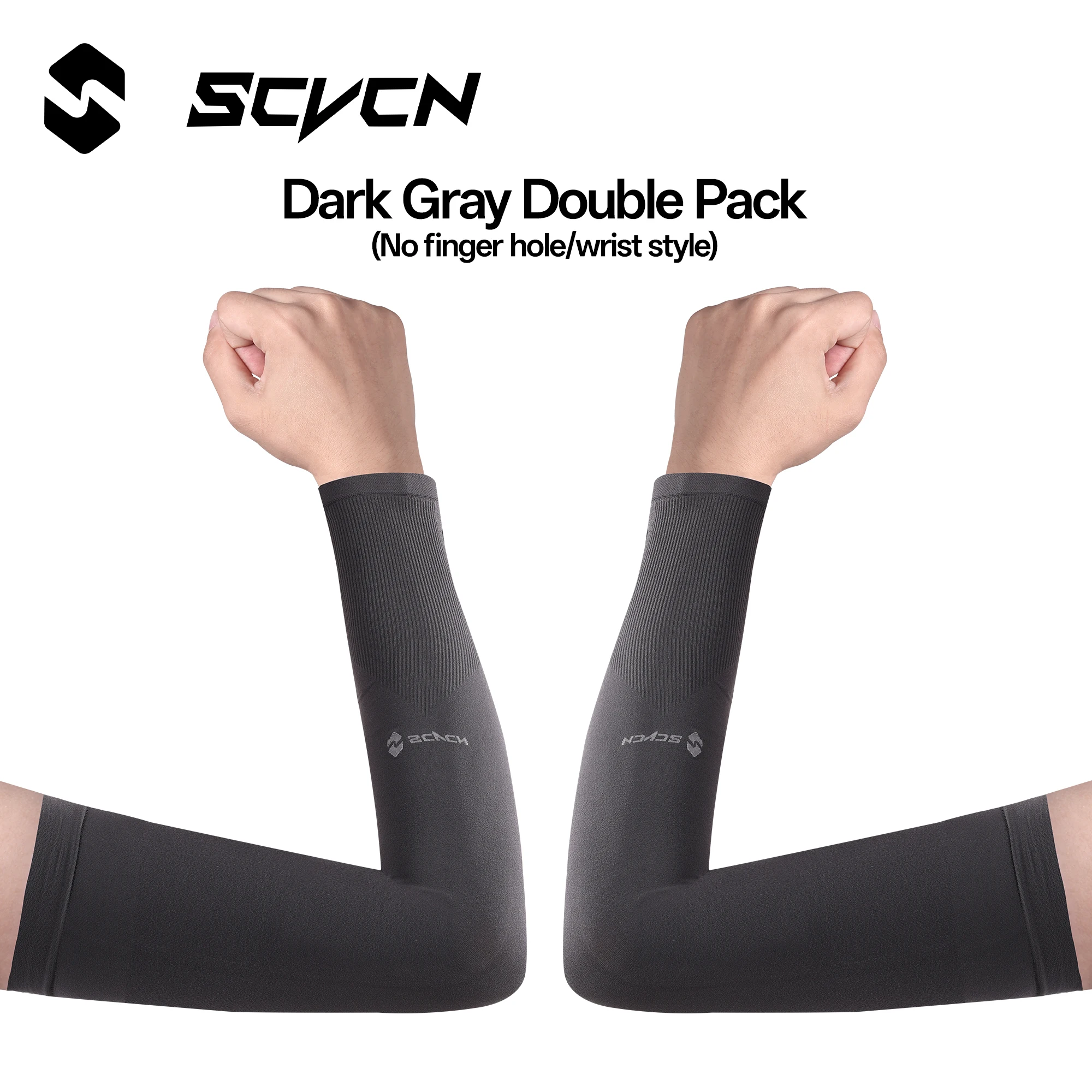SCVCN UPF50+ Unisex Lightweight and Breathable Ice Sleeves Quick-Drying and Reusable Suitable for Cycling Straight-Cut Style