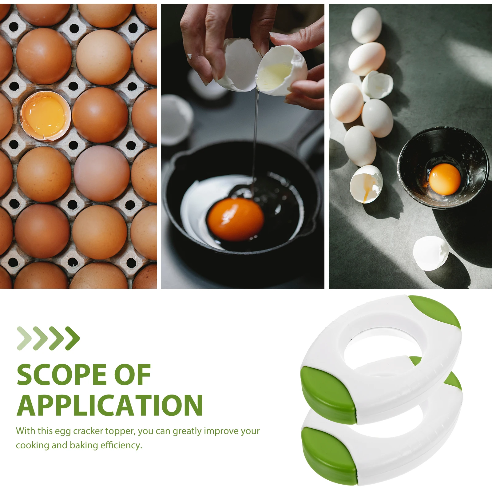 

2Pcs Practical Eggshell Opener Abs Steel Boiled Egg Cutter Efficient Egg Shell Peeler Kitchen Accessory