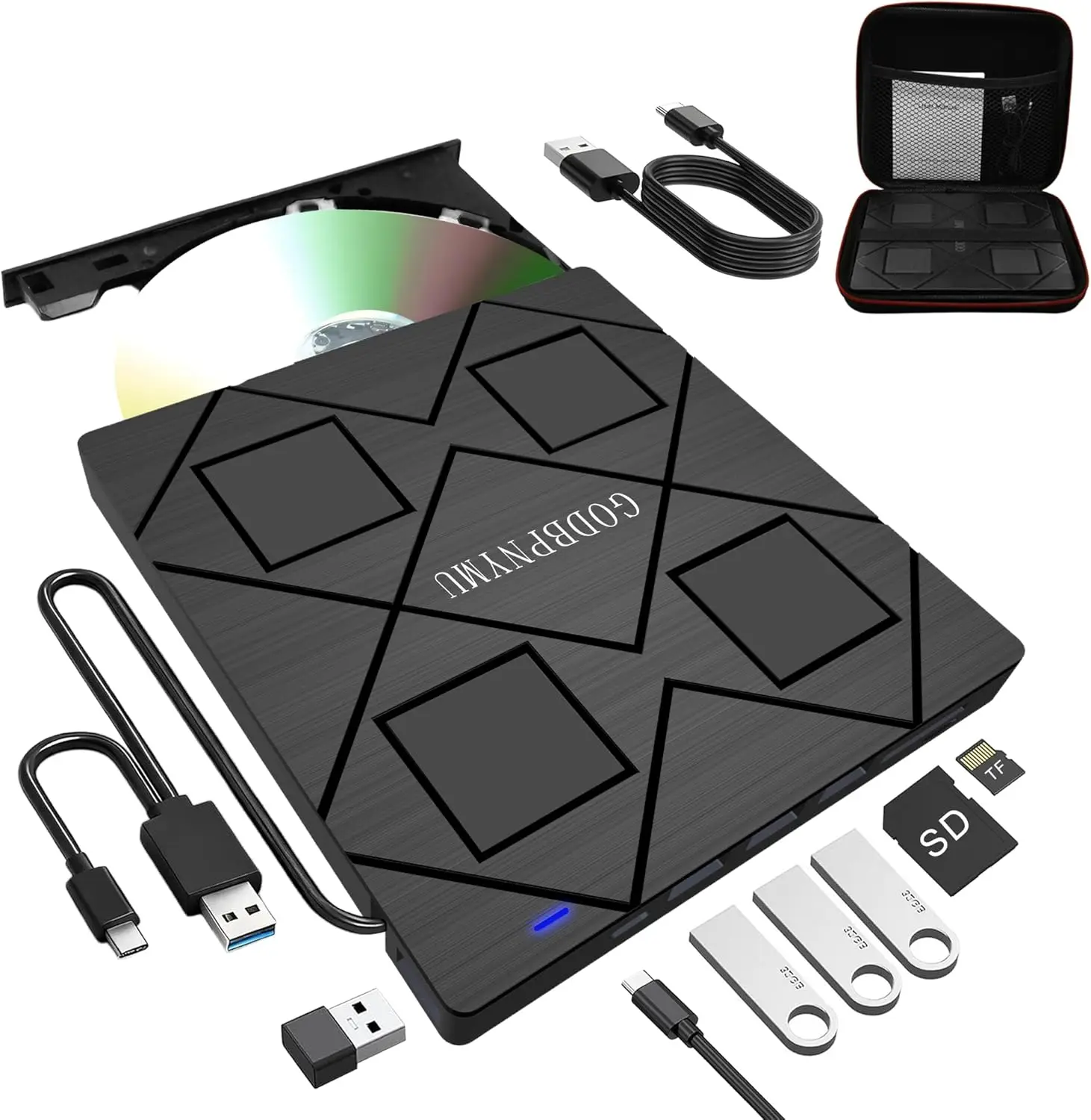 8-In-1 External Cd/…