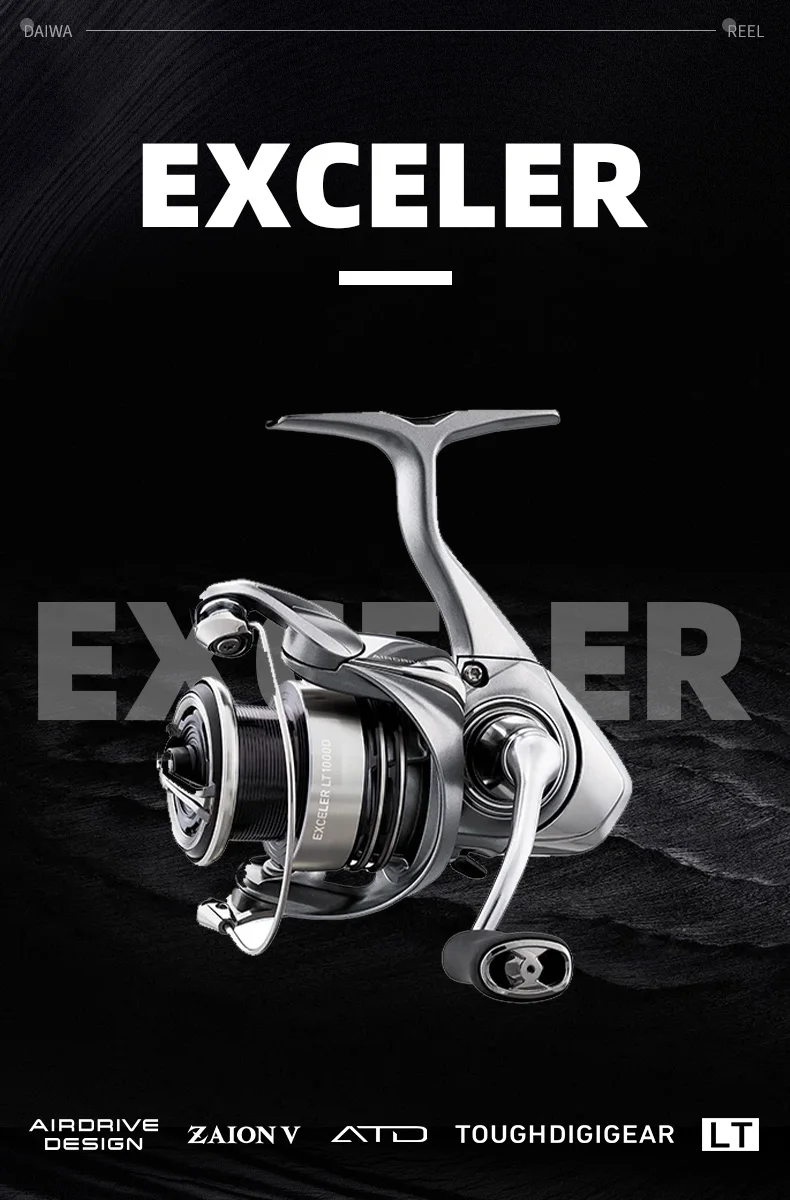 2023 DAIWA EXCELER LT Spinning Angelrolle Max 5 + 1BB Drag 12 kg Baitcastingrolle Salzwasser-Süßwasserrolle – Detail 1