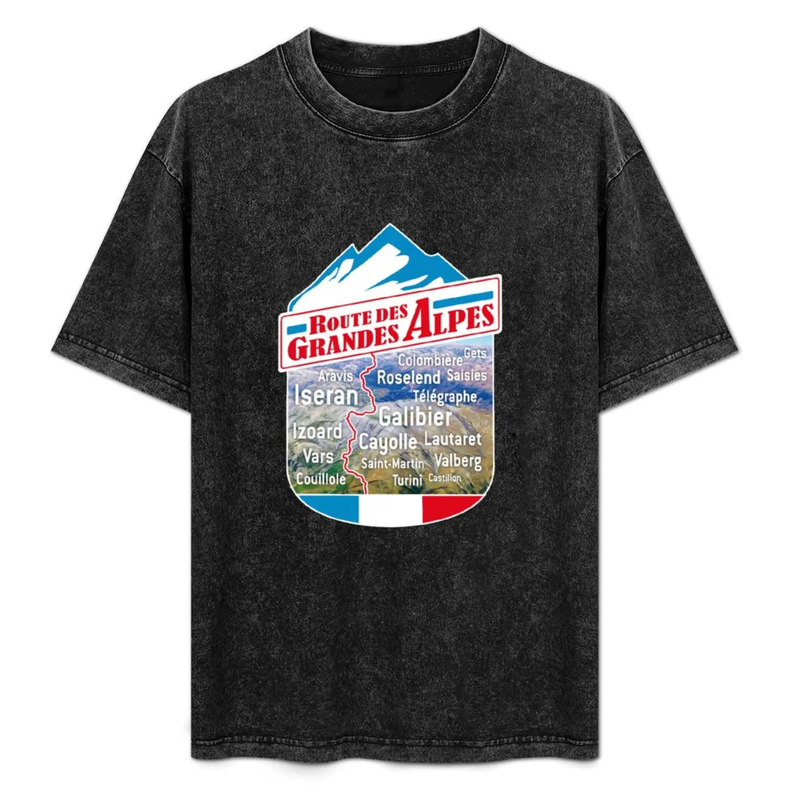 The passes of the Route des Grandes Alpes T-Shirt Work Outdoor T-Shirt for Men