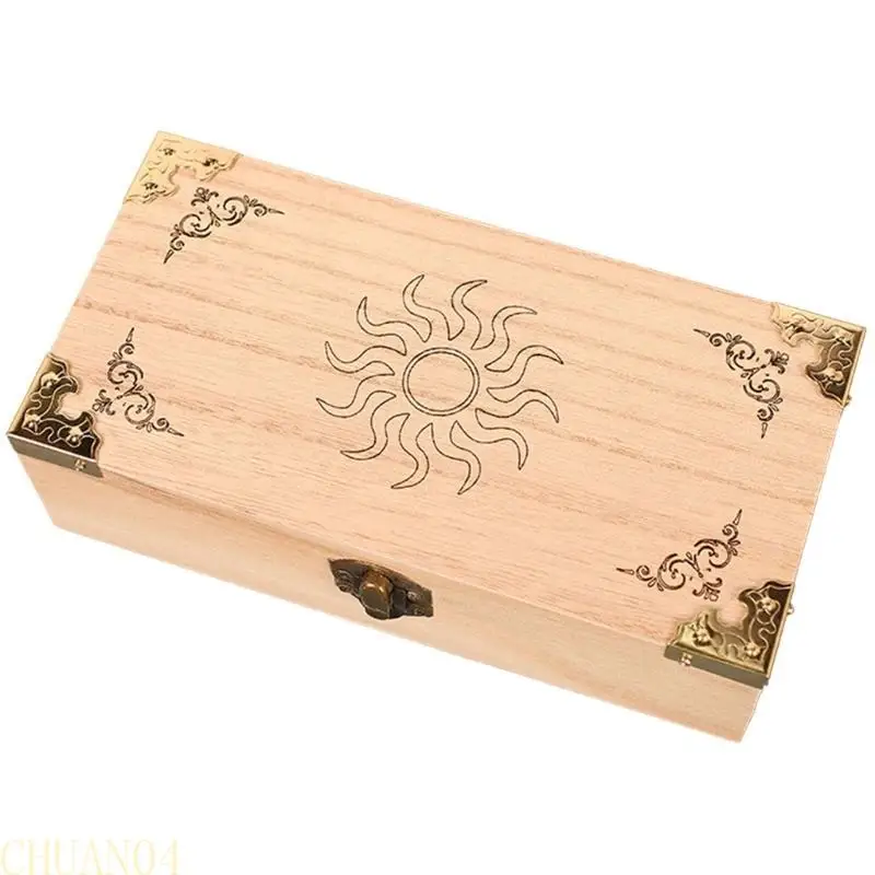 

A1A2 Handmade Wood Playing Card Holder Boxes Storage Playing Card Travel Tarot Game Cards Case Decorative Poker Card Boxes