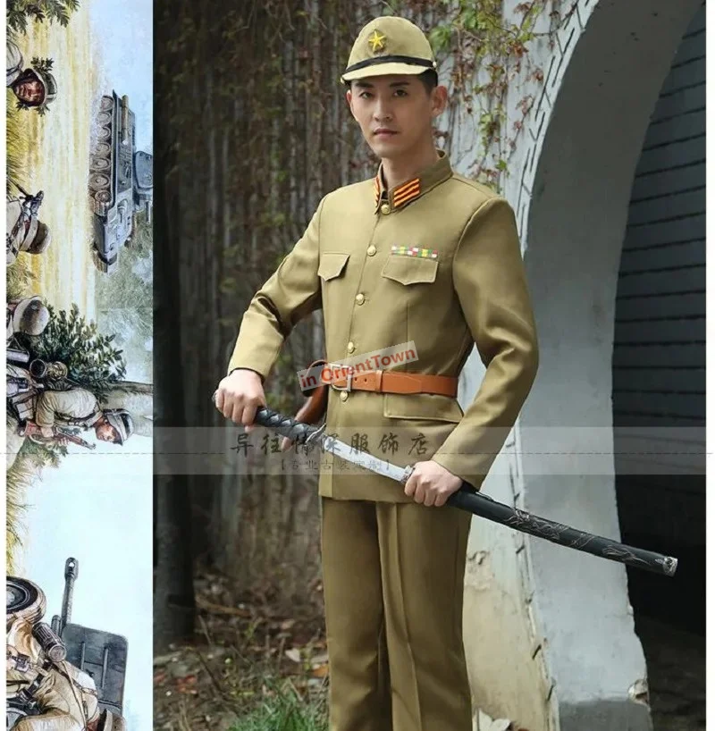 The Japanese Imperial officer Da Zuo\'s clothing 2nd World War Millitary Uniform Japan Anti Japanese soldiers stage costumes