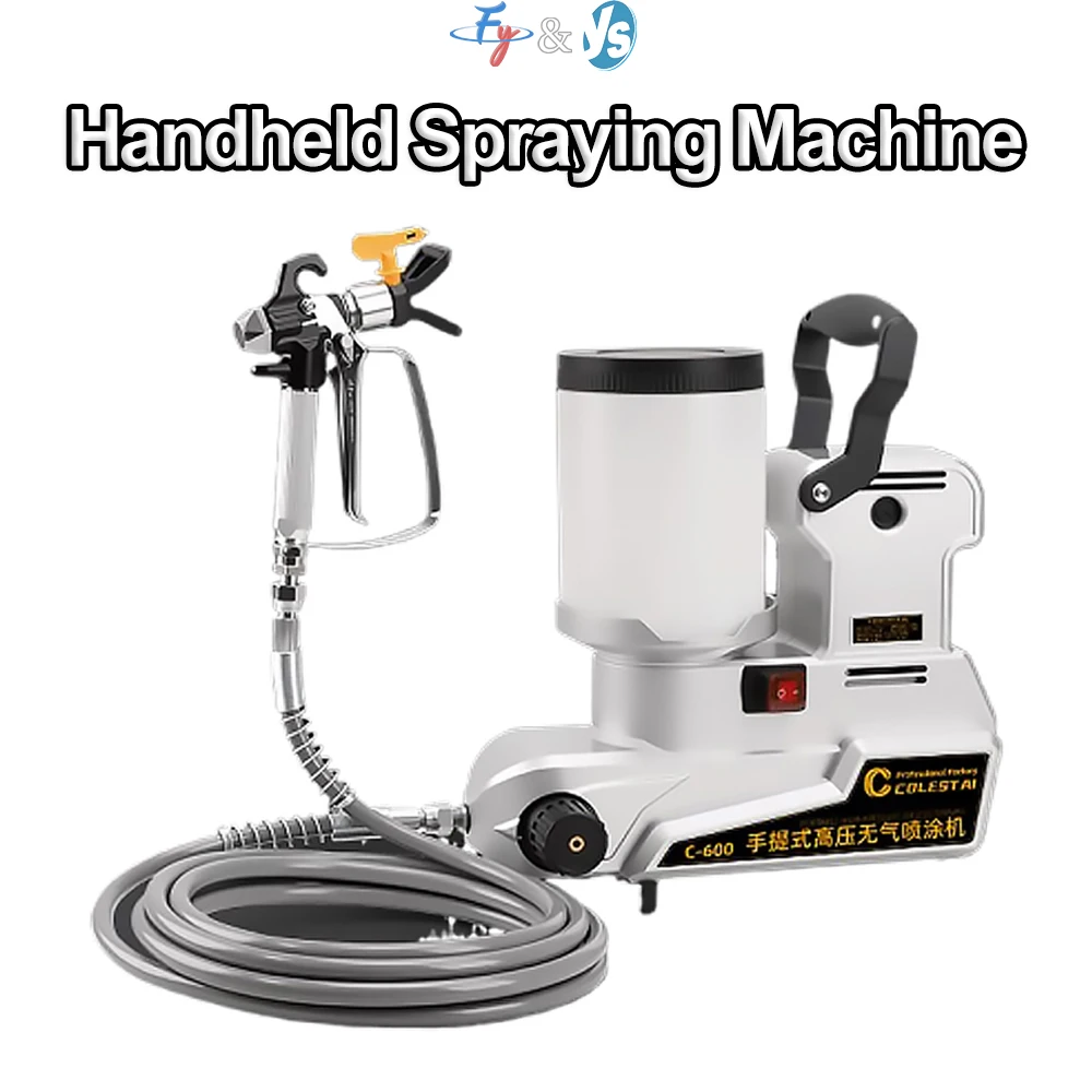 Portable HVLP Electric Paint Sprayer, 1200ml 400W Home Multi-Purpose Airless Pump for Latex Wall & Fence Painting