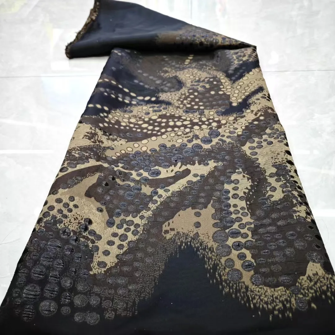 

African Nigerian High-Quality Tulle Lace Fabric Organza Embroidery Guipure for Party Gown Jacquard Wedding Dress AHD6313