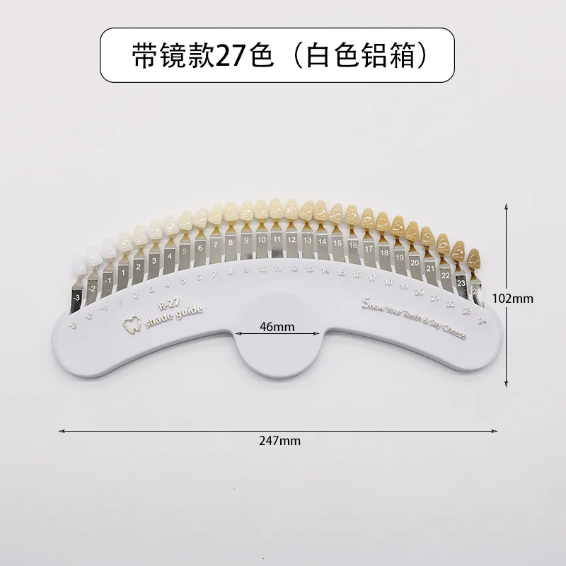 Teeth Color Chart 27 Colors Teeth Cold Light Whitening Color Chart Veneer Color Chart Cosmetic Teeth Comparison