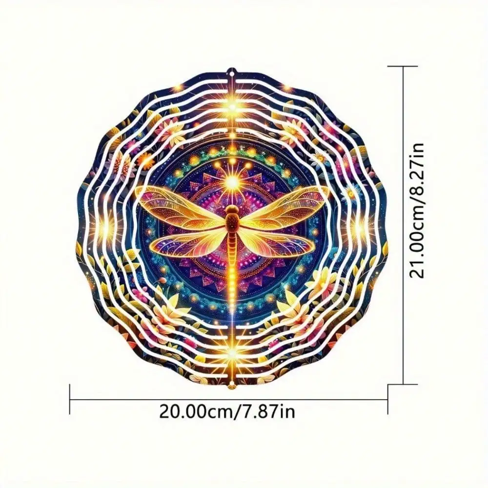 Богемная Мандала Dragonfly Wind Spinner2D из нержавеющей стали, кинетическое искусство, цветочная металлическая скульптура ручной работы для внутреннего и наружного декора