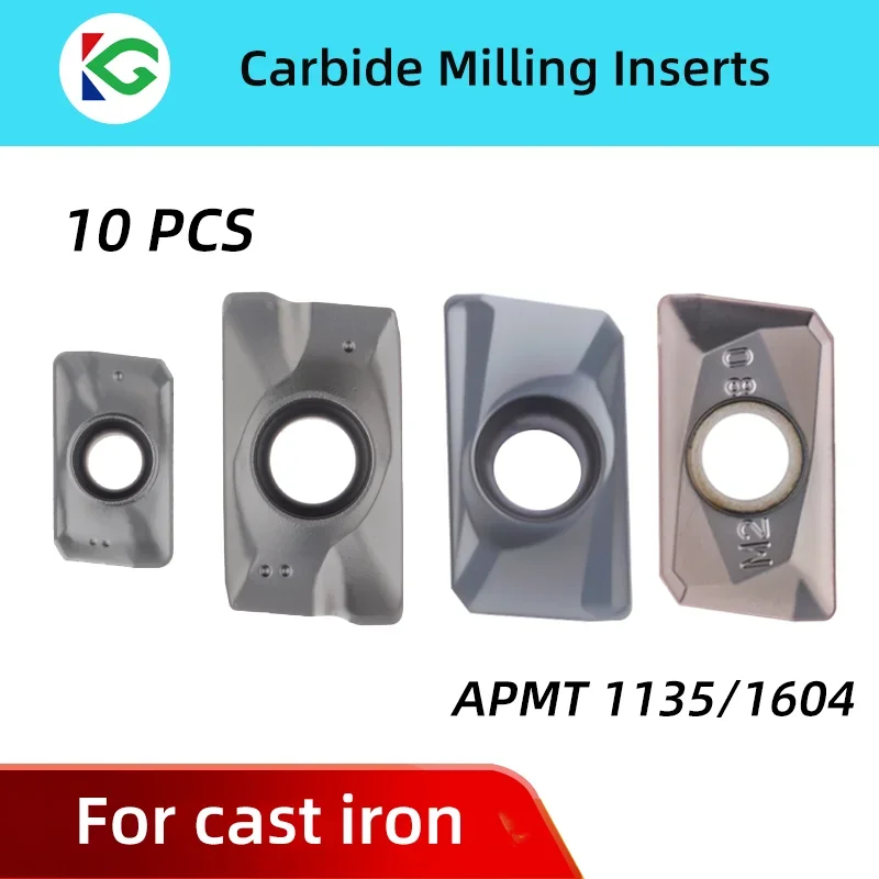 APMT1135 APMT1604 Square Shoulder Carbide Insert for Metal Cast Iron Processing BAP300R 400R Indexable Cnc Milling Cutter Cnc