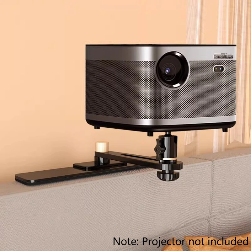 Upgrade Projector Bedside Bracket Embedded Hidden Stand for Small Projector,Alloy Material Sofa Desktop Non Drilling Bracket 5KG