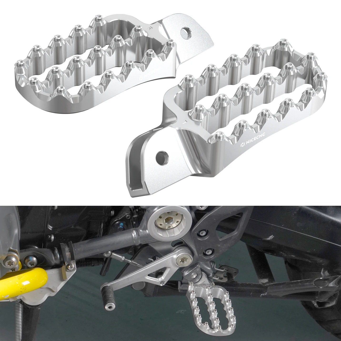 

For 2013-2018 BMW R1200GS R 1200 GS Adventure Footrests Foot Pedal Foot Pegs Footpegs for BMW R1250GS/Adventure 2019-2023/2024