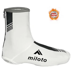 MILOTO-Thermal Fleece Cycling Shoe Cover for Men and Women, Bicycle Overshoes, MTB Bike Shoes Covers, Sport, Winter