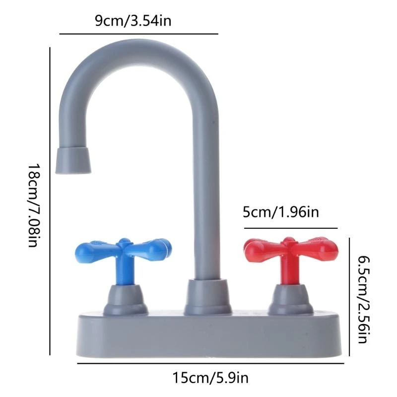 Kids Pretend Play Faucet Kitchen Sink Accessory Educational Role Play Activity Toy For Creative Life Skill Learning A2UB