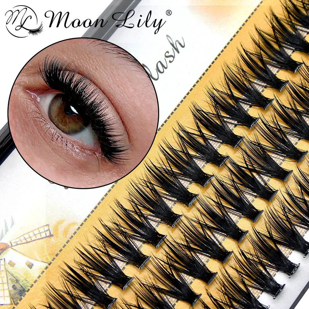 High Quality Fluffy 60Pcs Mink Eyelashes Extensions Natural Long Black 3D Lashes Professional Makeup Tools