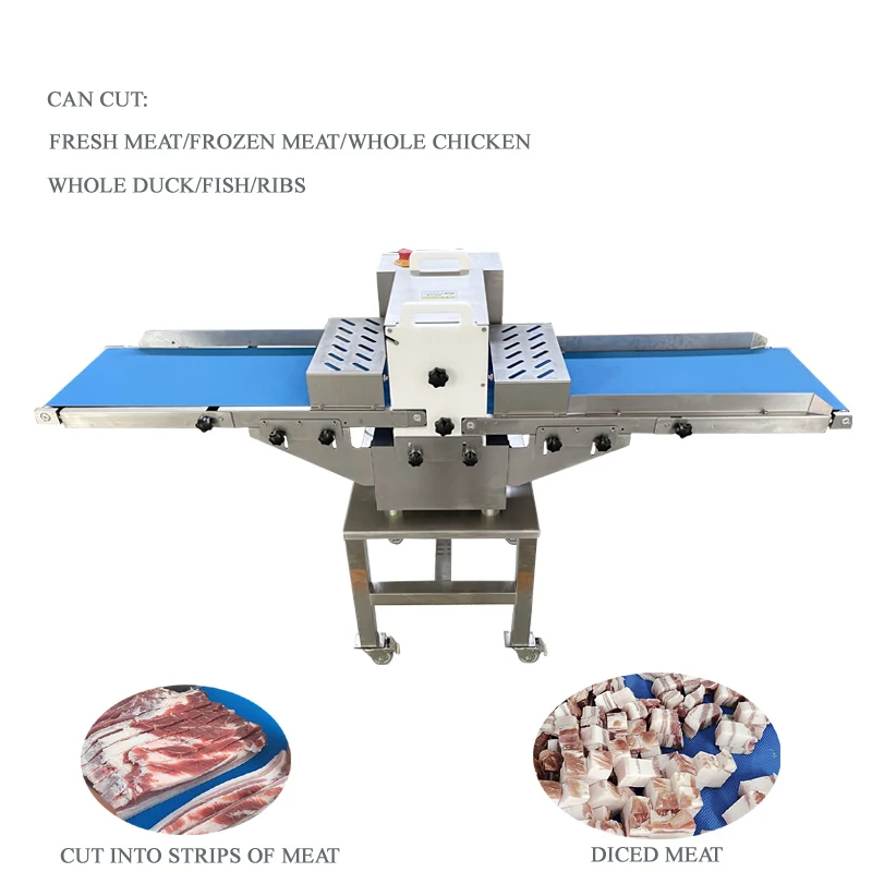 Automatic Fresh Meat Slicing Machine Chicken Duck Goose Cutting Machine Beef Mutton Shredded Chunks Machine ﻿