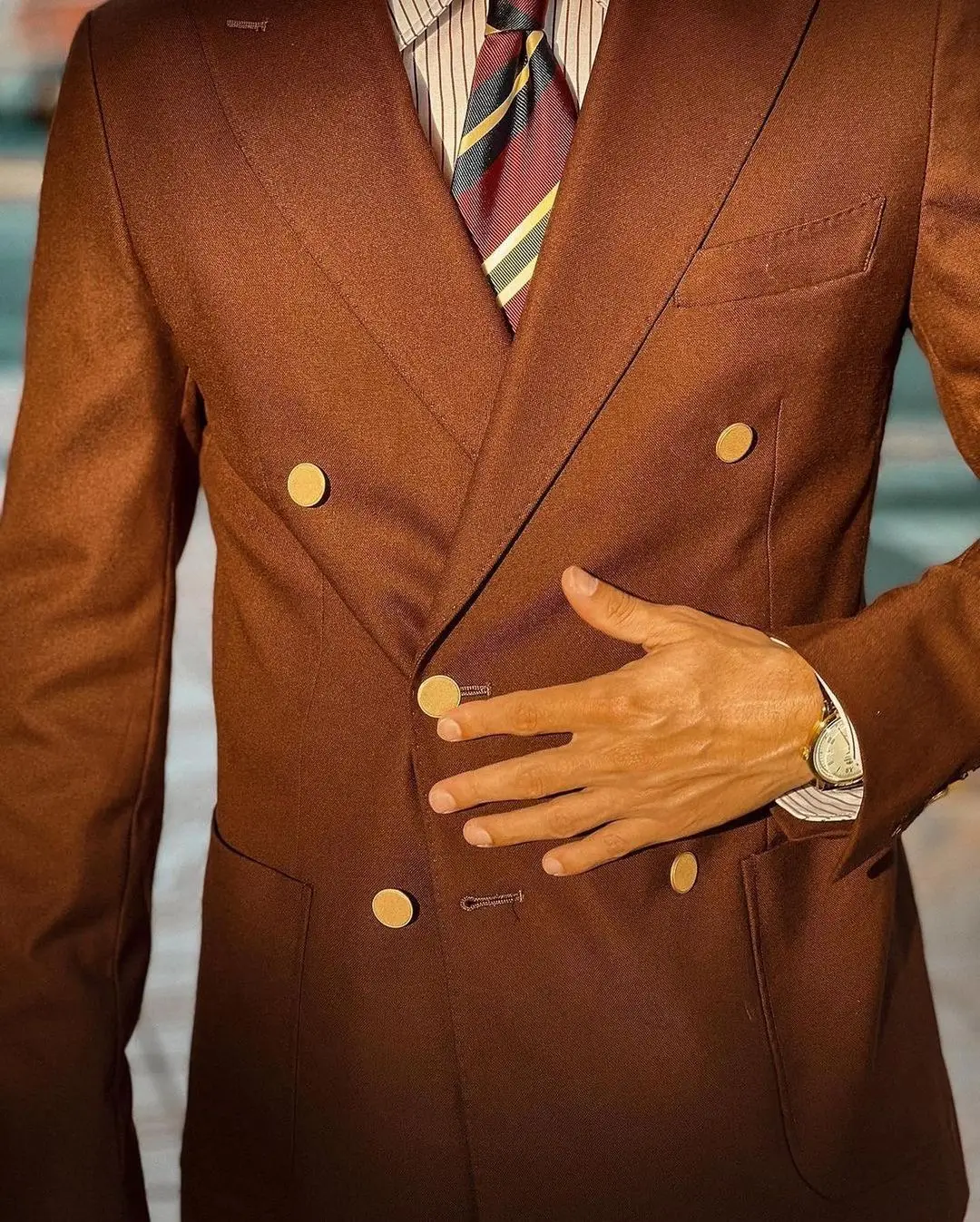 Trajes de caballero con doble botonadura para hombre, chaqueta y pantalones de dos piezas hechos a medida, para boda, ocasión Formal