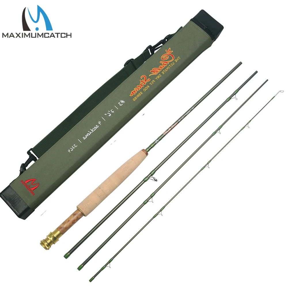 MAXCATCH CHALK Stream Fly Fishing Rod 2/3WT 6.5ft 7.5ft 40T Carbon Fiber Fast Action Dry Fly Ultralight Rod