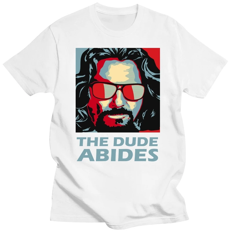 The Dude Abides Man Big Lebowski T-Shirt Short Sleeve O Neck Man Classic Tees Birthday Present Male T Shirts