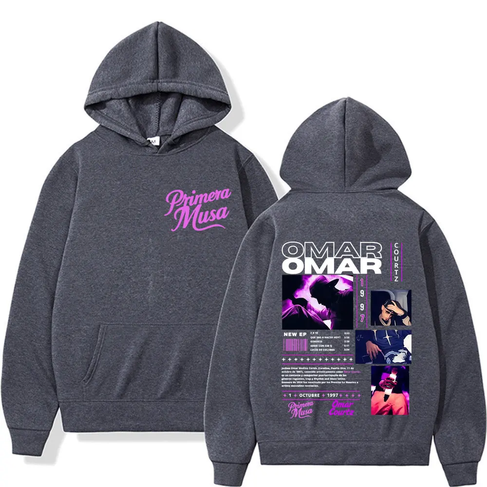 Omar Courtz Primera Musa Album Tour Graphic Hoodies Men Women Long Sleeve Hip Hop Punk Trend Hoodie Oversized Casual Sweatshirts