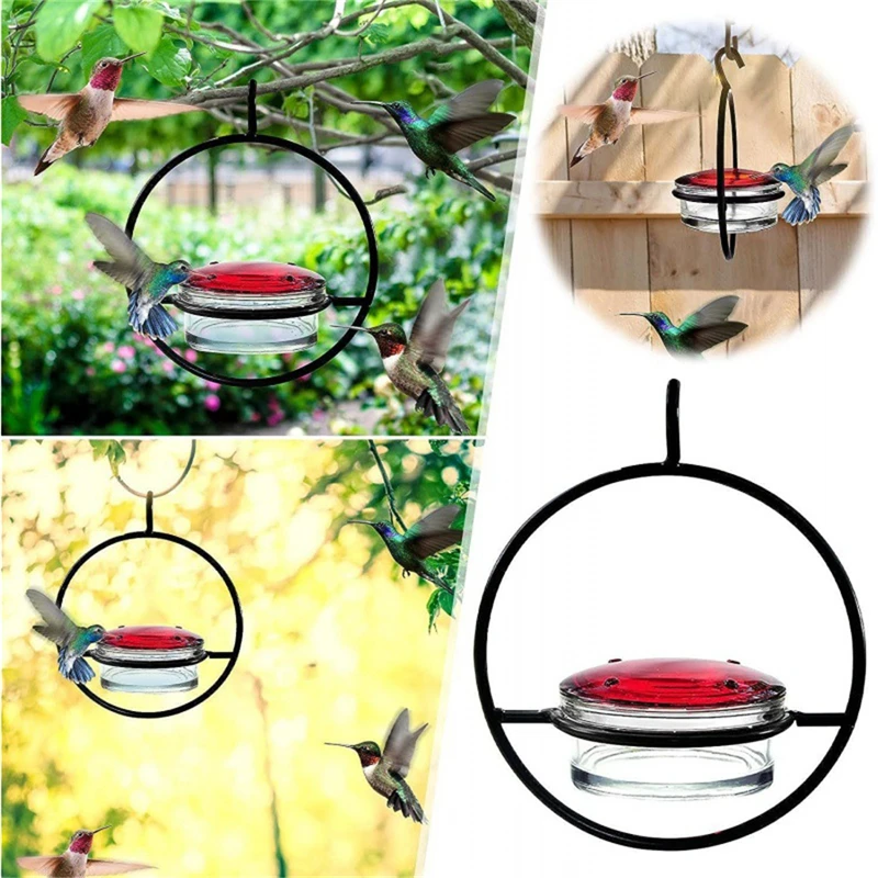 Hummble Slim Hummingbird Feeder Metal Hummingbird Feeder Hanging Metal Hummingbird Feeder Round Hummingbird Feeder